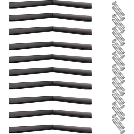 Lot de 10 Poignées de Placard Meuble Armoire de cuisine Porte Tiroir Chambre à coucher avec vis 128 mm (1/4)