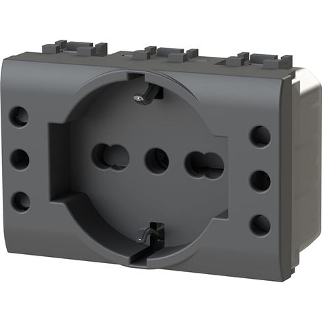 Prise encastrée P503 compatible avec Bticino® LivingLight™ Anthracite (1/5)