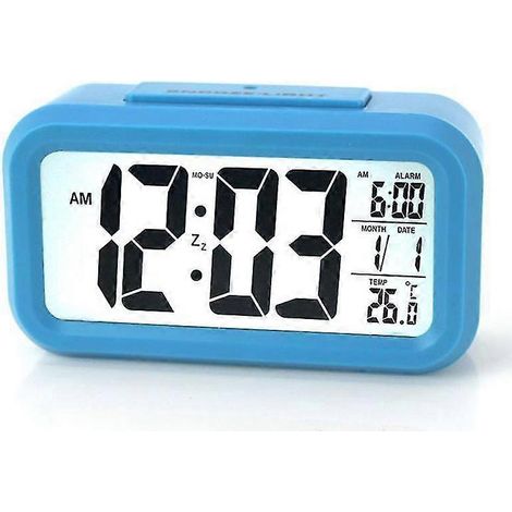 Réveil haute définition avec fonction snooze, horloge LED, horloge électronique, horloge intelligente, thermomètre