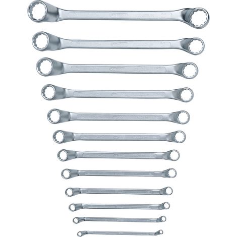 Kstools – Clés mixtes coudées 6-32 mm – 12 pièces en chrome vanadium – Normes DIN 838, ISO 1085 – Finition satin mat pour meilleure prise (1/3)