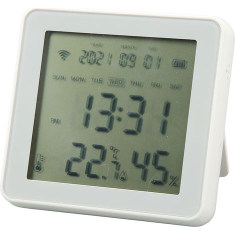 Capteur intelligent de température et d'humidité, thermomètre et hygromètre d'intérieur sans fil, surveillance à distance pour application Tuya WiFi (1/5)