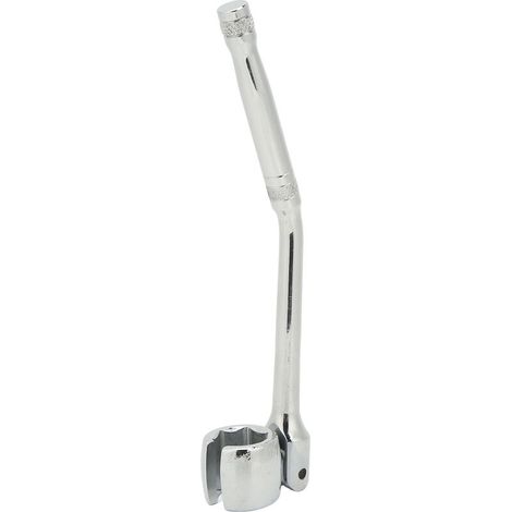 Flexible head wrench for oxygen sensor, flexible contoured handle in chrome-plated steel, Tangsten O2 socket removal tool (1/5)