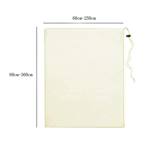 Funda protectora de invierno para plantas, 250 x 360 cm, con cremallera, ideal para árboles, palmeras y plantas de balcón. Transpirable y resistente a los desgarros, color beige. (1/4)