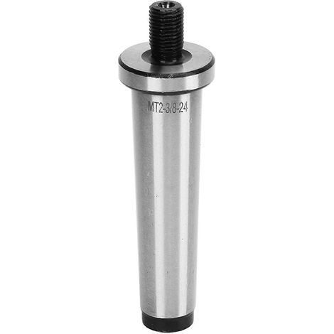 Adaptateur de mandrin à filetage 2MT vers 3/8" 24 filetés, cône Morse trempé MT2