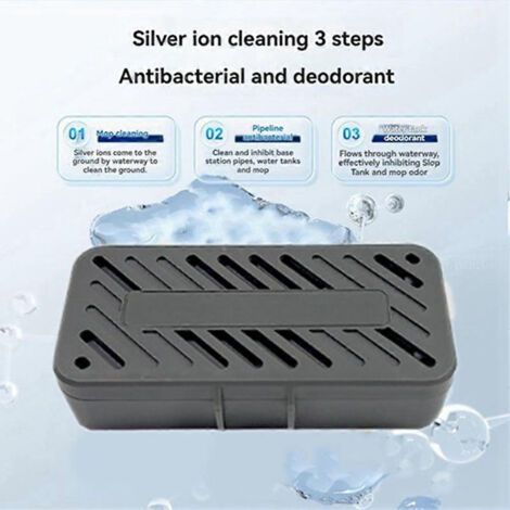 NALOOKAMIC Module d'ions d'argent et particules de désodorisation pour réservoir d'eaux usées des modèles Dreame X50 Ultra / X50s / L50 / L40s Pro Ultra. (1/4)