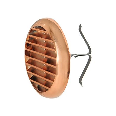 La Ventilazione TUR100RAN Griglia di Ventilazione in Plastica con Molle, effetto ramato, diametro 106 mm (1/4)