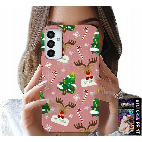 Custodia per Samsung Galaxy M23 - Renne natalizie, motivi di rami di albero di Natale (1/5)