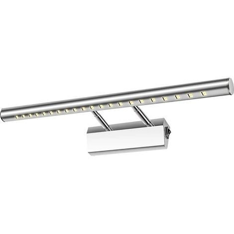 Bathroom Mirror Light LED 5W Wall Sconce Light Table Light Waterproof IP44 Adjustable 180° with Switch Stainless Steel Lighting Decoration Furniture Toilet Toilet Makeup 40cm，6000k (1/5)