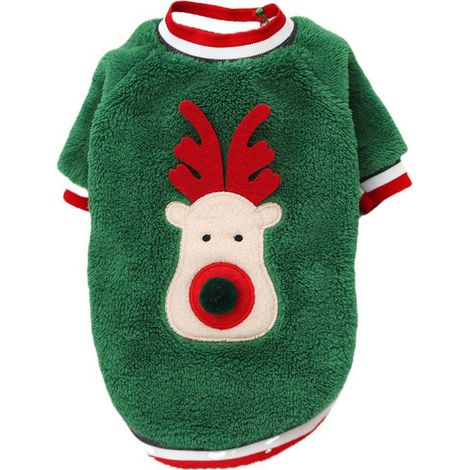 1 Pull pour chien, motif élan, polyester doux, respirant, hiver, Noël, chat (1/5)