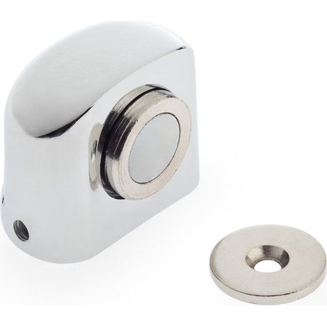 Cale-porte aimanté à visser avec finition inox brillant. Dimensions: 44x36x38 mm - talla