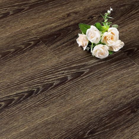 90CM×15CM 15 Dalles de Sol PVC Effet Bois Marron Dalle PVC Adhesive Murale Cuisine Chambre Imitation Bois Auto-adhésif Étanche Autocollant Carrelage Sol Plan de Travail Stratifié Stickers (1/5)