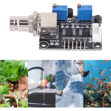Module de capteur de détection de la valeur du pH + sonde thermique numérique étanche pour la surveillance et le contrôle du pH, avec fonction de double compensation de température. (1/5)