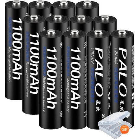 Batteries Rechargeables, NI-MH, Compatibilité Polyvalente, 12pcs AAA Batterie (1/2)