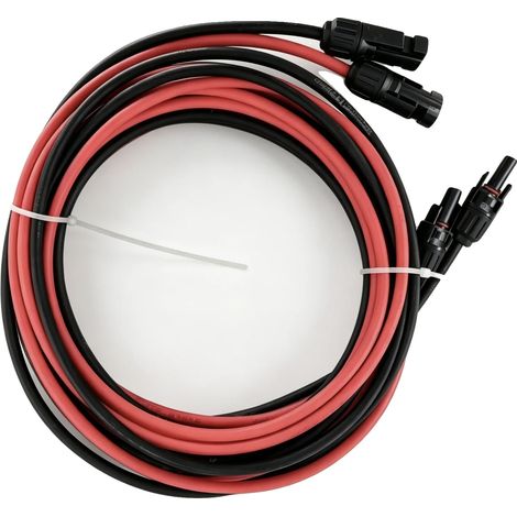 Cable solar, conectores impermeables, materiales duraderos, cable de 5 m (1/2)
