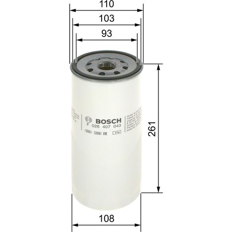 Filtre à huile F026407043 Bosch
