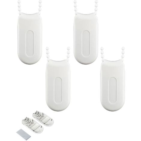 4 pièces Poids Cordon Rideau Accessoires de Store en Plastique Blanc, rideau enrouleur, Cordon Poids Rechange Poids Chaîne pour Stores à Enrouleur Dispositif Stores Accessoires, rideau store (1/5)