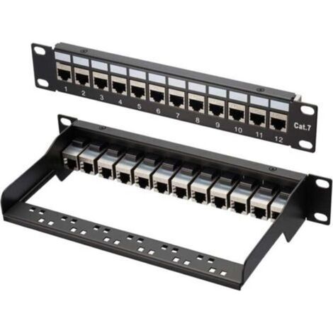 BrassLAN Switch Panel 12 Port Cat 7 10\