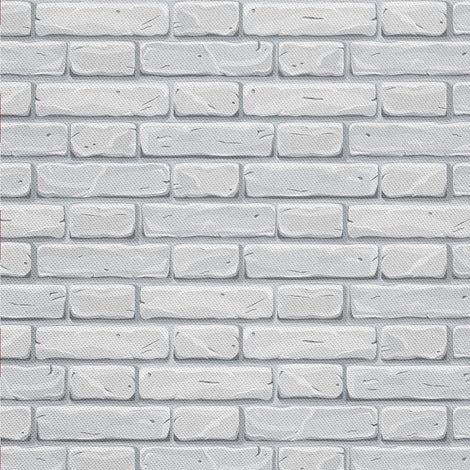 Telas decorativas para exteriores Oxford - Motivo de ladrillo blanco (1/5)