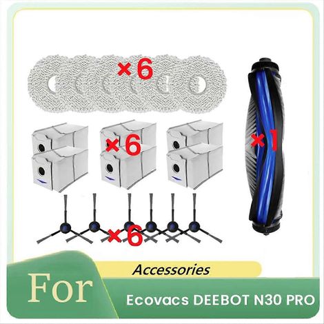 Set mit 19 Ersatzteilen für den Saugroboter N30 PRO, kompatibles Reinigungszubehör, komplettes Set für die Wartung und den Austausch wesentlicher automatischer Kehrkomponenten. (1/5)