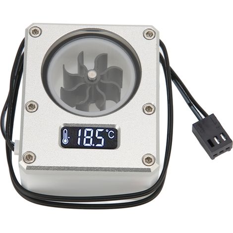 Compteur de débit d'eau PC 12V, interface 3 broches, filetage G1/4, acrylique résistant, anti-rouille, pour refroidissement liquide, argenté (1/5)