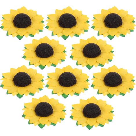 Têtes de Tournesol Matériau Fait Main 100 Pièces en Papier Artificielles Jaune pour Décoration Créative de Boîte et Boîte à Bonbons (1/5)