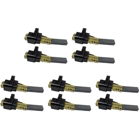 Lot de 10 balais de charbon pour moteur d'aspirateur LG (6,5 x 11 x 32 mm). (1/5)