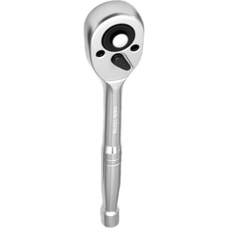 Clé à cliquet robuste 1/2", 1/4", 3/8", outil de poignée avec mécanisme de rotation rapide 24T, prise en main confortable, clé à cliquet réversible (1/4)