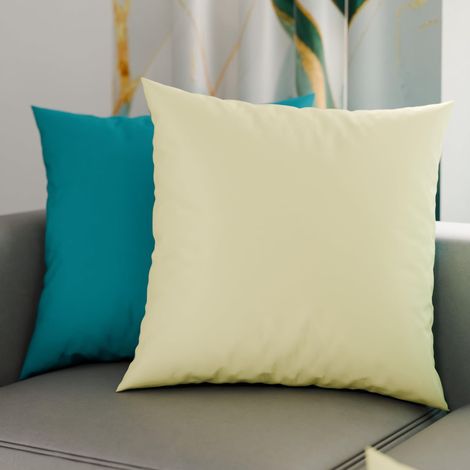 Lot de 2 Taies d'oreiller de Lit 40x40 cm, Housses de Coussin Unies Double Face Crème, Taie Oreiller 100% Microfibre Hypoallergénique (1/3)
