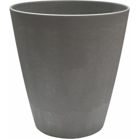 Poétic – Pot MATERIAL Ciment – Coloris ciment, Ø 30,4 cm, hauteur 32,8 cm, polypropylène (1/2)