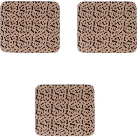 BRAVIX Lot de Tapis propreté lavables pour Chien et Chiot, Réutilisables,Design à Plusieurs Couches,Absorbant Rapide, Tapis Educateur Anti-fuites Antidérapants pour Chat et Chien(3 Pièces) 4060cm Marr (1/5)