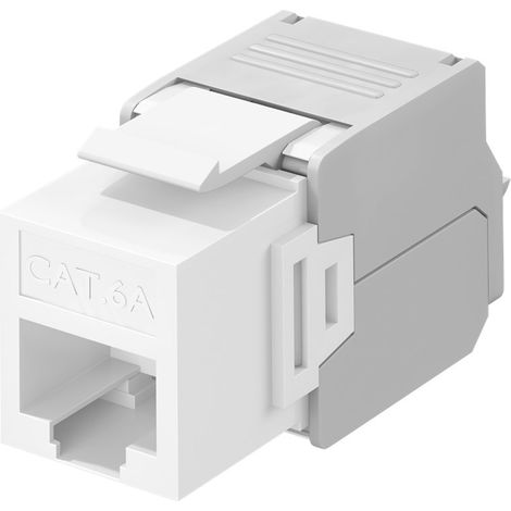 Keystone RJ45 hembra a TIA 568A/B Cat 6 UTP  Blanco (1/3)