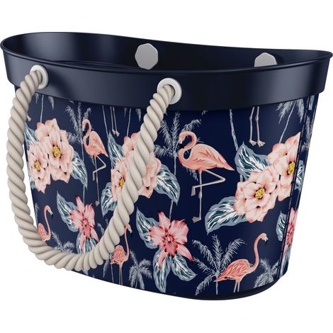Multibag Einkaufstasche Shopper Flamingo Allzwecktasche mit Baumwollhenkel