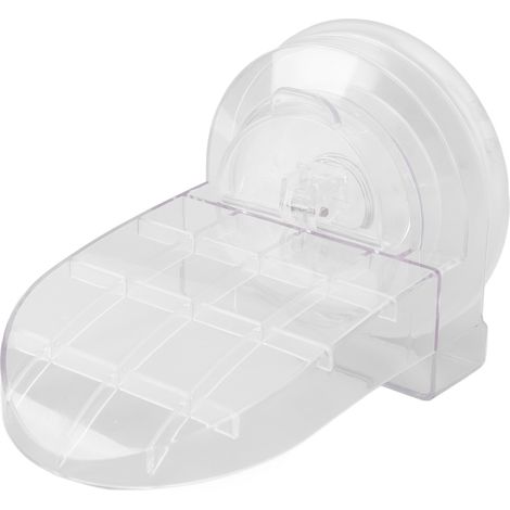 Repose-pieds mural en ABS transparent, confortable et transparent, pour une douche en toute sécurité et un maintien optimal de l'équilibre. (1/5)