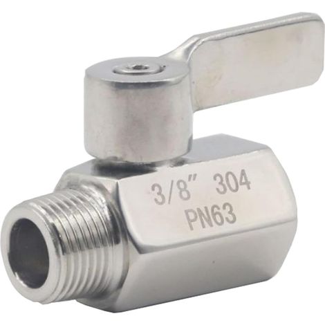 1 Vanne à boisseau sphérique DN10, Acier inoxydable 304, Filetage NPT mâle et femelle, Robinet d'arrêt pour pipeline (1/5)