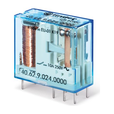 Relais circuit imprimé 2RT 10A 125V DC AgNi FINDER 406291250000PAC