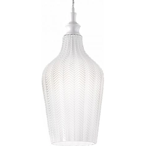 Lustre moderne gea luce cleofe s12 e27 led lampe à suspension en verre blanc (1/5)