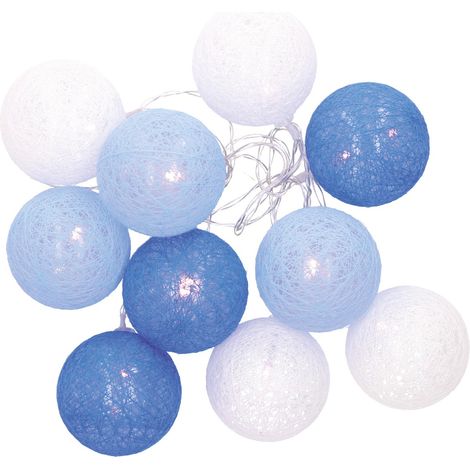 Guirnalda LED de bolas azules de algodón 1,35 M Luz cálida (1/3)