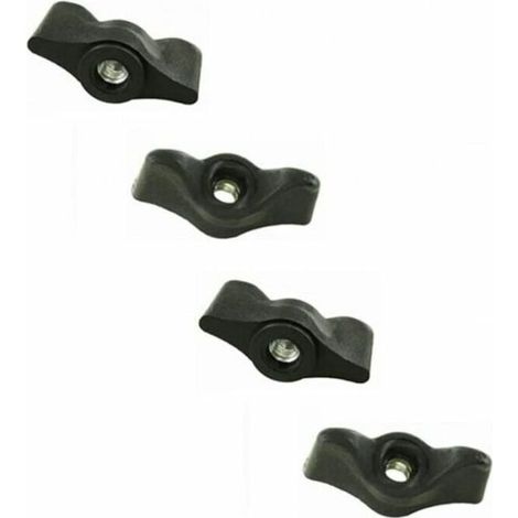 Lot de 4 écrous papillon M8 tête plastique 40mm – Insert acier galvanisé – Pour fixation rapide et sécurisée – Résistant aux chocs (1/2)