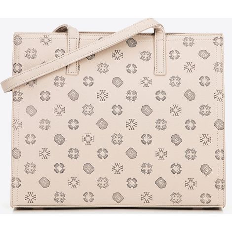 Sac cabas Wittchen pour femme en cuir écologique beige avec logo en relief (1/5)