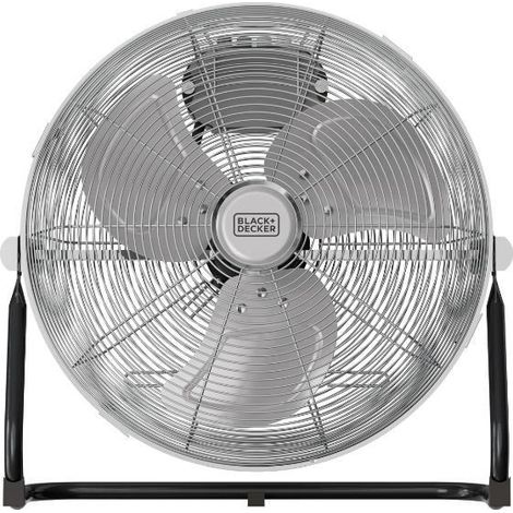 Ventilatore da Pavimento Black+Decker 60W, 3 Velocit�, Diametro 35cm, 3 Pale in Metallo, Inclinazione Regolabile, Base Antiscivolo, Maniglia per il Trasporto, Griglia Rimovibile