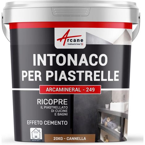 Intonaco per piastrelle del bagno e cucina, su pavimento e pareti - ARCAMINERAL - 20 kg (circa 13 m²) Cannella - ARCANE INDUSTRIES