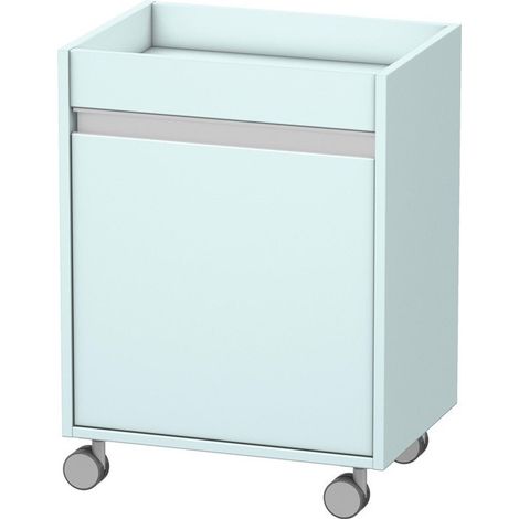 Duravit KETHO mobile con rotelle 360x500x670mm apertura destra Azzurro opaco