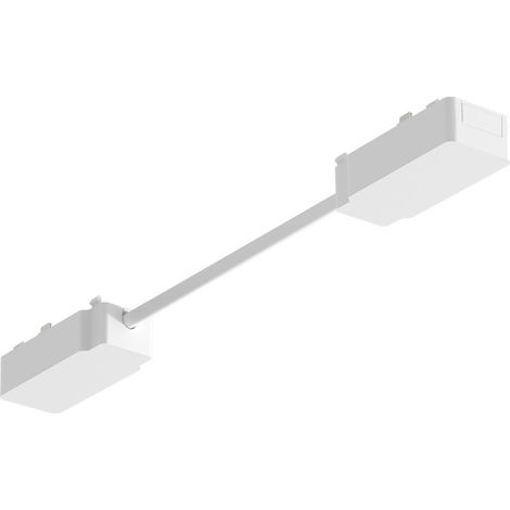 Connecteur de rail monophasé double avec long câble, blanc, MAGNETIC TRACK SLIM Milagro (1/2)