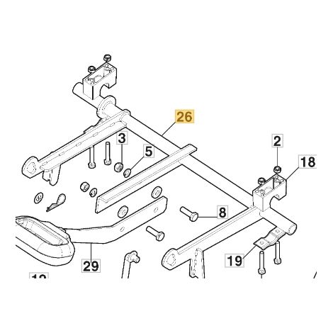 Antriebsachse Hebevorrichtung ORIGINAL STIGA Rasentraktor Gyro 700e 387000167/0