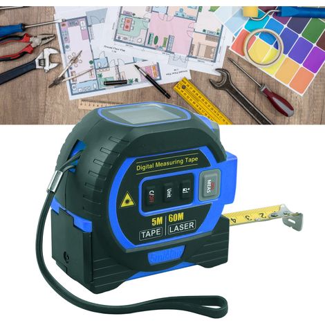 Télémètre laser 3 en 1, mètre ruban, bleu, 60 m (1/5)