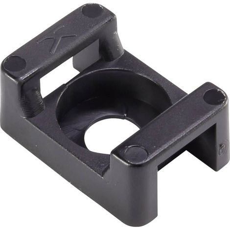 TRU COMPONENTS Embase de fixation vissable TC-6645716 noir 100 pc(s)