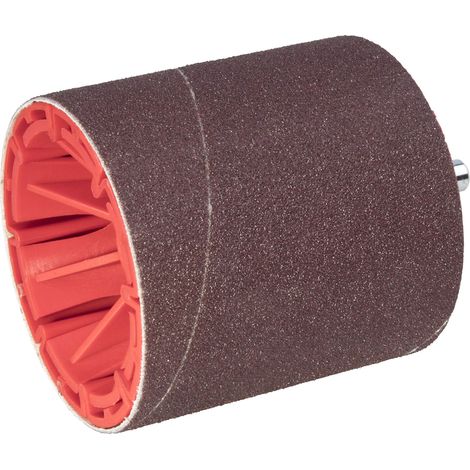 Rouleau de ponçage cylindrique pour perceuse tige 8 mm ø 75 x 80 mm (1/4)