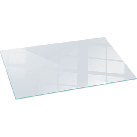 Premium Kaminbodenplatte Funkenschutzplatte Für Kaminofen Glasplatte für Kamin Feuerfeste Unterlage Farbe Hellgrau 100x50 cm