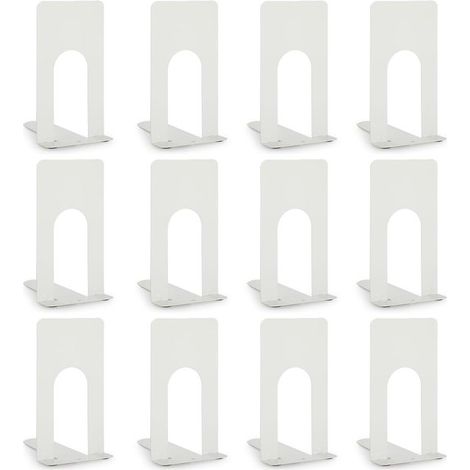 Set di 6 fermalibri - Librerie in metallo - Adatti per casa, ufficio e scuola - Neri - 70 x 100 x 130 mm (1/5)