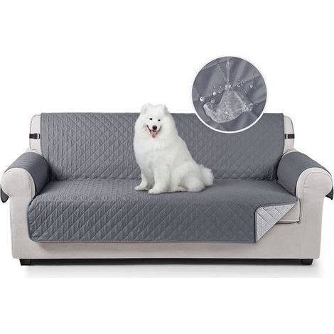 (Grau) Wasserdichter Sofabezug, Schutzhülle für Sessel (Grau, 3-Sitzer) (1/4)